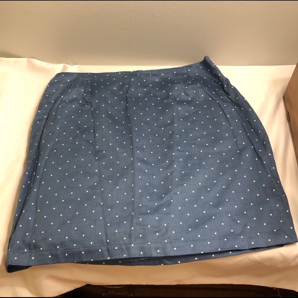 Vintage 90’s J. Crew Polka Dot Pencil Mini Shirt
